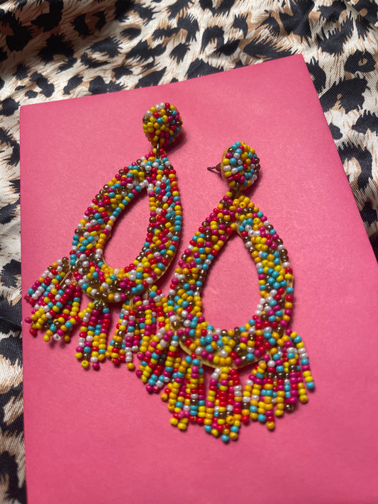 Earrings, candy seed