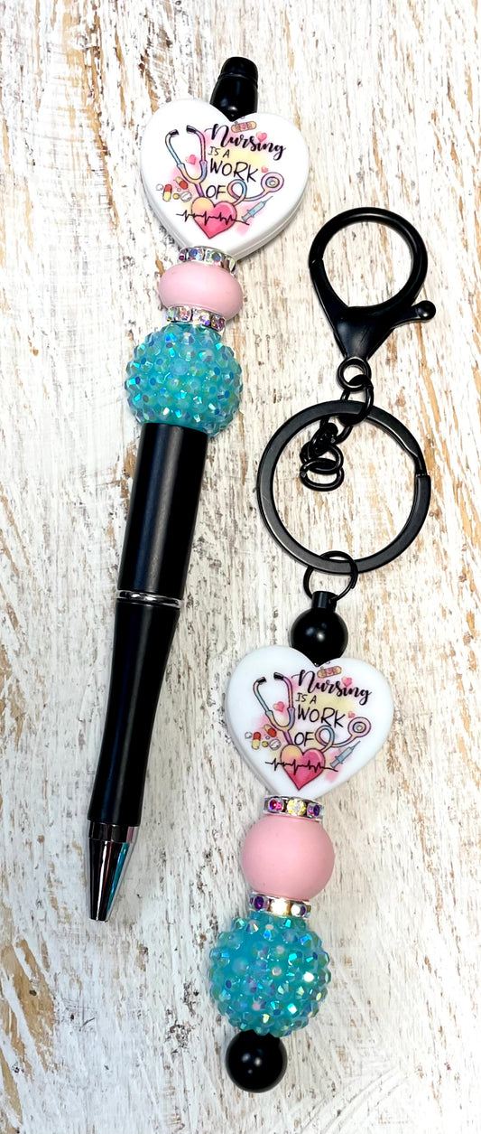 Pen/keychain Nursing is a work of love