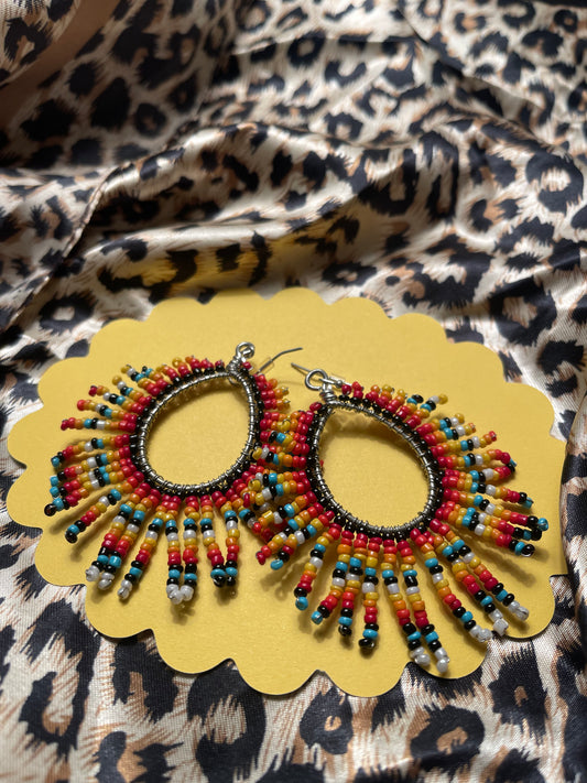 Earrings, southwest round